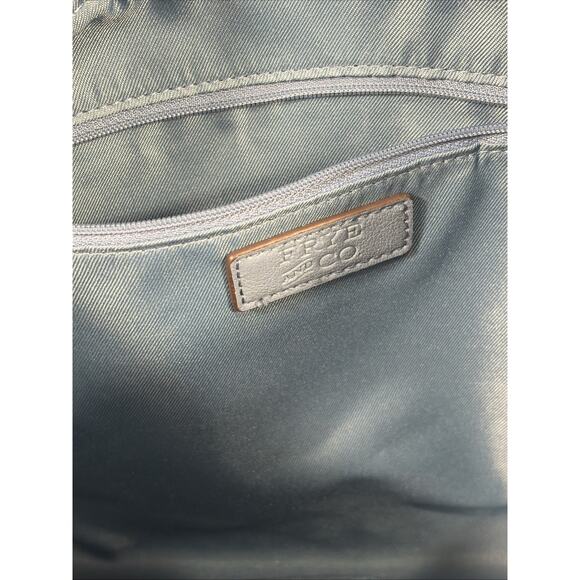 Frye and Co Core Satchel Light Blue Faux Leather Bag - Picture 10 of 12